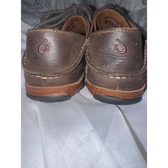 Olukai Ohana brown nubuck lace up men's shoes size 8 EUC - Picture 4 of 8